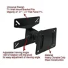 Maxicom M-37 Tv Stand Wall Mount Stand For 14" To 25", 180 Degree Rotation Led Bracket Power Revolving Tv Stand (black) - Image 5