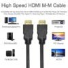 MAXICOM JusCliq 4K Hi- Speed HDMI Cable Full HD. 1.5 Meter for TV, Computer, Laptop, Projector, Satellite TV Box - Black - Image 3