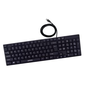 zebion K200 Wired USB Standard Desktop Keyboard Compatible with Desktop, Laptop, Mac  (Black)